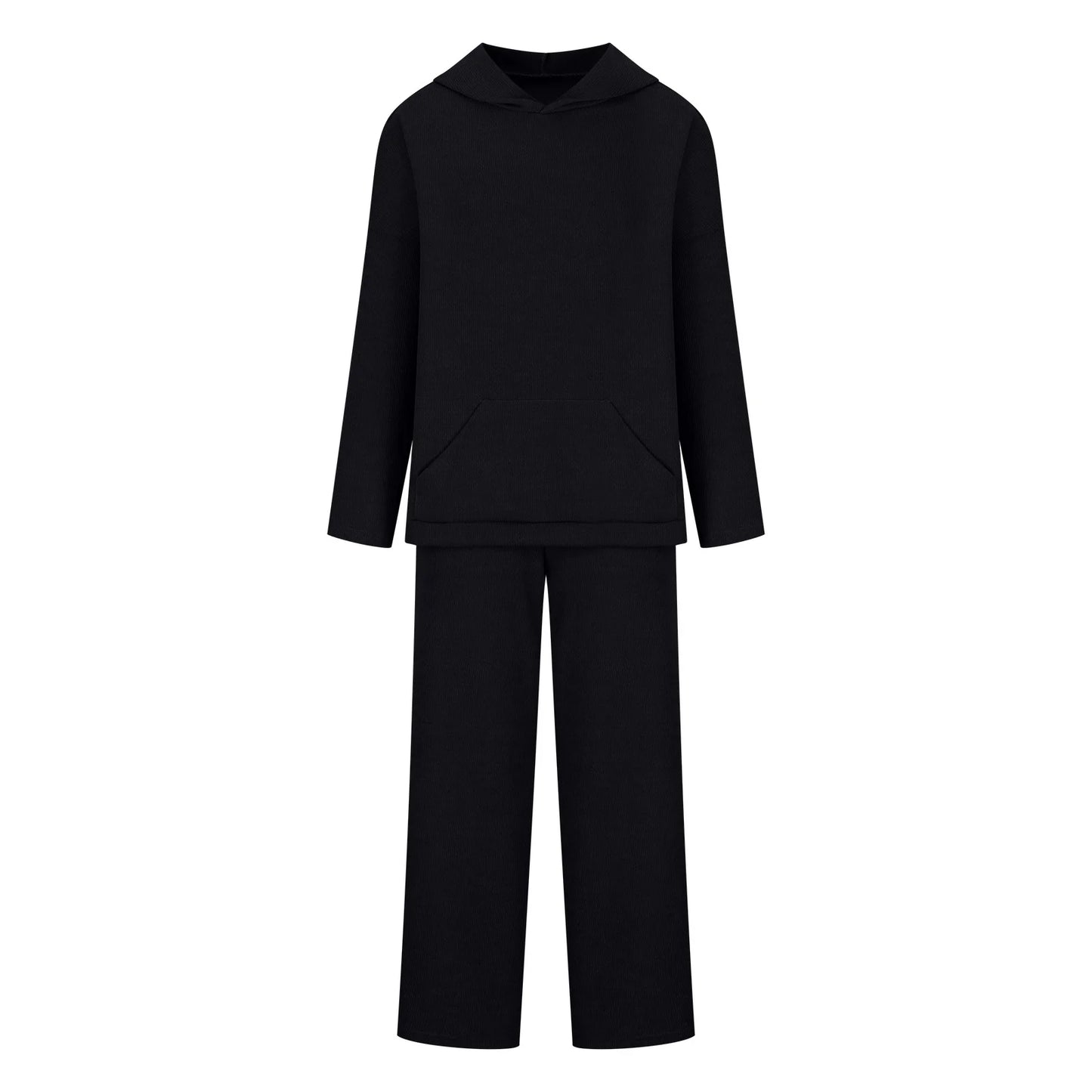 Loungewear Women High quality Pant Hoodie Fabric Knitted Sweatshirt and Sweatpants And Hoodie Set 2 Piece Set Hoodie