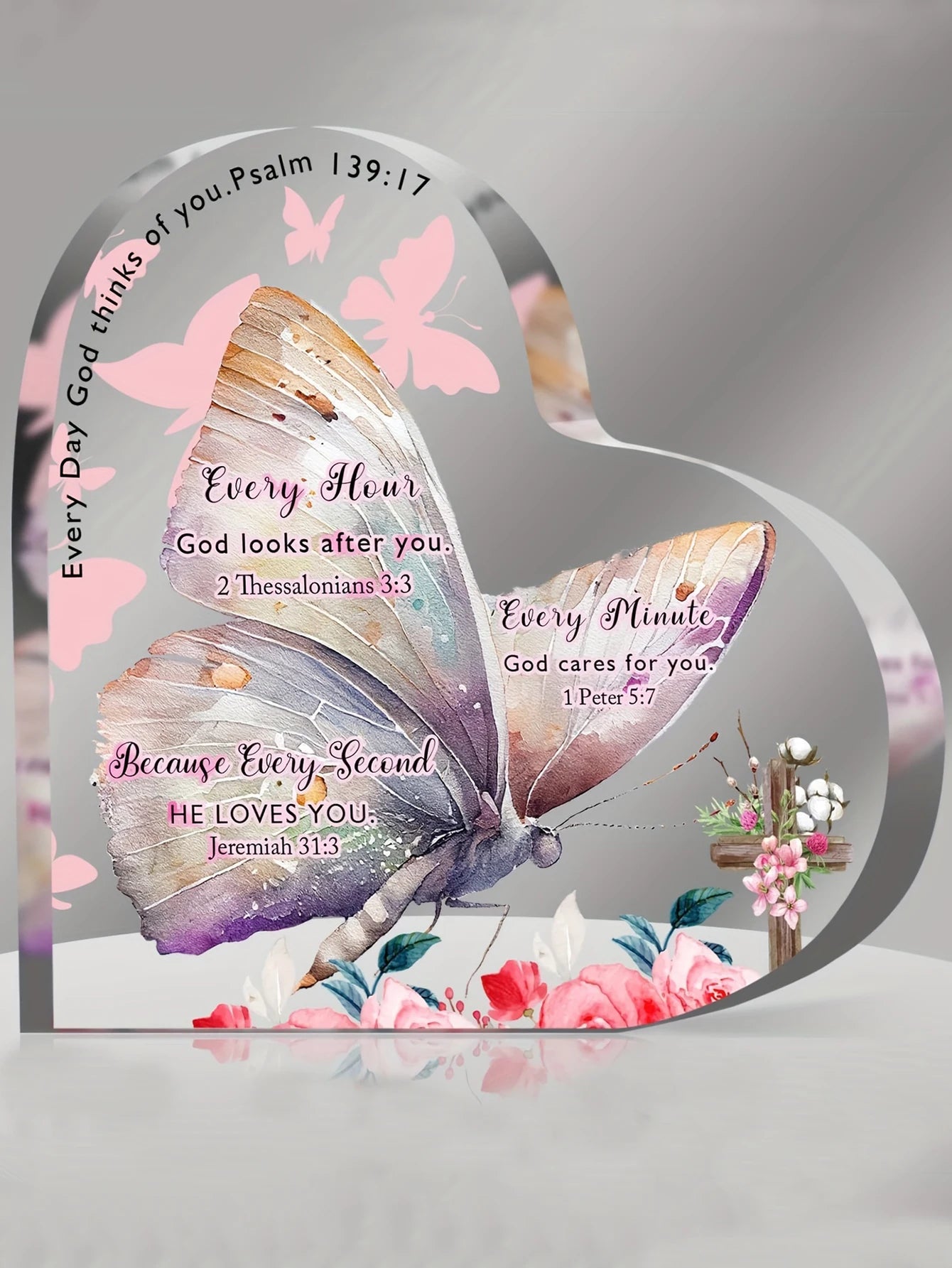 1pc Acrylic Christian Women Gift Bible Inspiration Gift Love Religious Gift Birthday Gift Women Friendship Gift Desktop Ornament