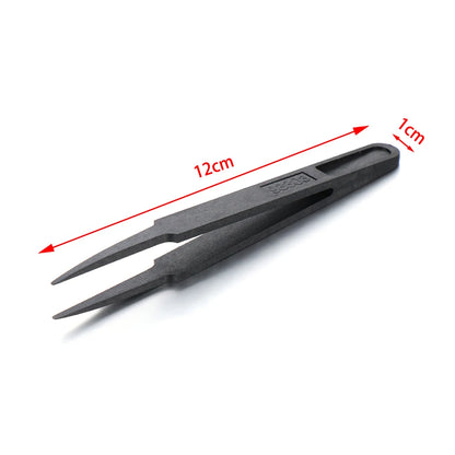 Pro Plastic Eyebrow Tweezer Anti Static Safe Electronic Industrial Maintenance Tools Multifunctional Women Beauty Nail Tools