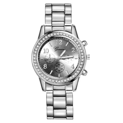 Women  Watches Geneva Classic Rhinestone Watch Women Watches Ladies Fashion Gold Watch Clock