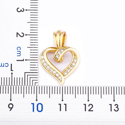 Fashion Creative Spiral Design Heart Pendant Necklace For Women Lovers Clavicle Chain Chocker Female Cute Zircon Jewlery