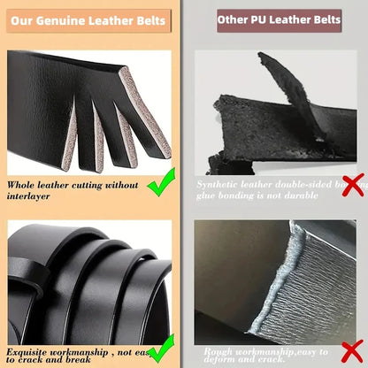 Genuine Leather Thin Women Belts Geometric Lock Buckle Elegant Waistband Classic Dress Coat Girdle For Women