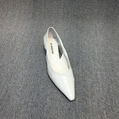 Shoes for Woman Comfortable Women's Summer Footwear Moccasins Blue Low Heel Elegant Pointed Toe High Quality Popular Young