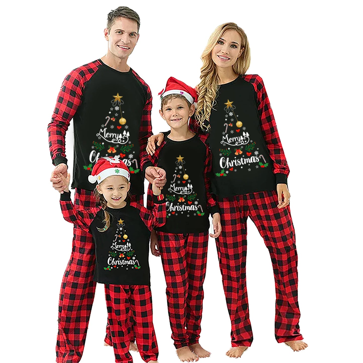 Fashion Christmas Pajamas for Family Xmas Pajamas Family Christmas Pjs Matching Sets Holiday Nightwear Jammies