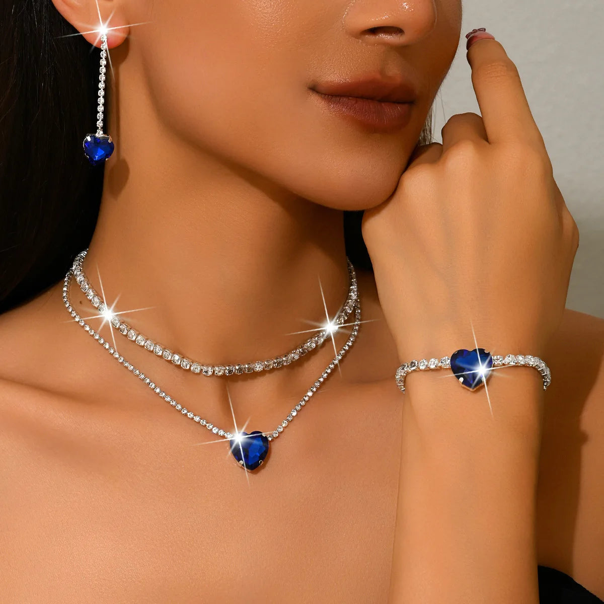 Sterling Silver Heart Necklace Charms Delicate Geometric Shape Pendant Party Gift For Women Fashion Jewelry