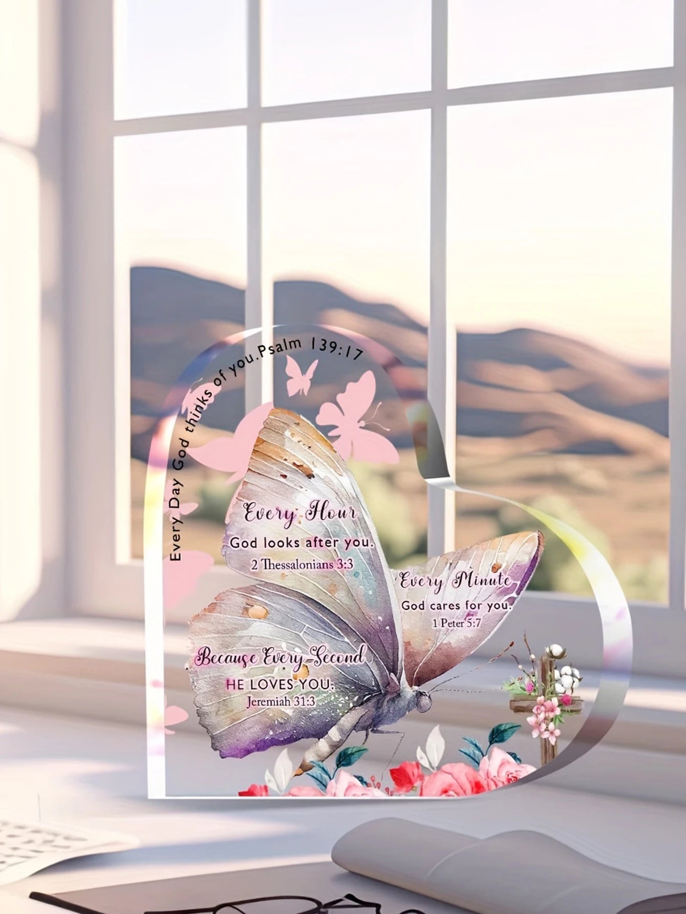 1pc Acrylic Christian Women Gift Bible Inspiration Gift Love Religious Gift Birthday Gift Women Friendship Gift Desktop Ornament