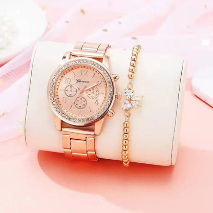 Women  Watches Geneva Classic Rhinestone Watch Women Watches Ladies Fashion Gold Watch Clock