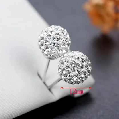 925 Silver Needle Korean Fashion Crystal Heart Earrings For Women Jewelry 2025 Trending New Luxury Women's Hoop Earrings Brincos