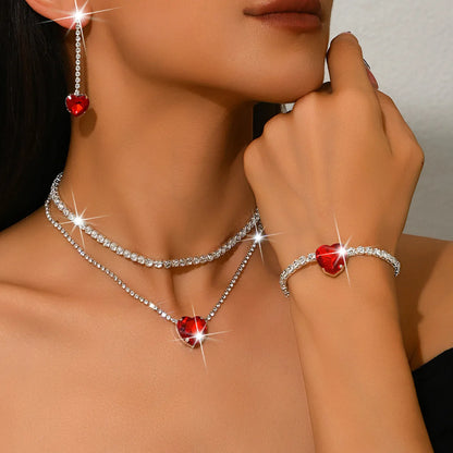 Sterling Silver Heart Necklace Charms Delicate Geometric Shape Pendant Party Gift For Women Fashion Jewelry