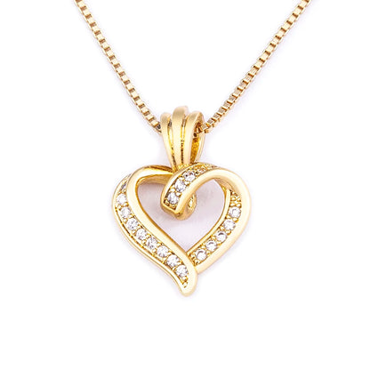 Fashion Creative Spiral Design Heart Pendant Necklace For Women Lovers Clavicle Chain Chocker Female Cute Zircon Jewlery