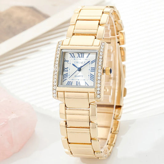 New Fashion Roman Scale Women Watches Luxury Ladies Wristwatch Quartz Watch Rhinestone Men Women Watches Relogio Feminino Clocks