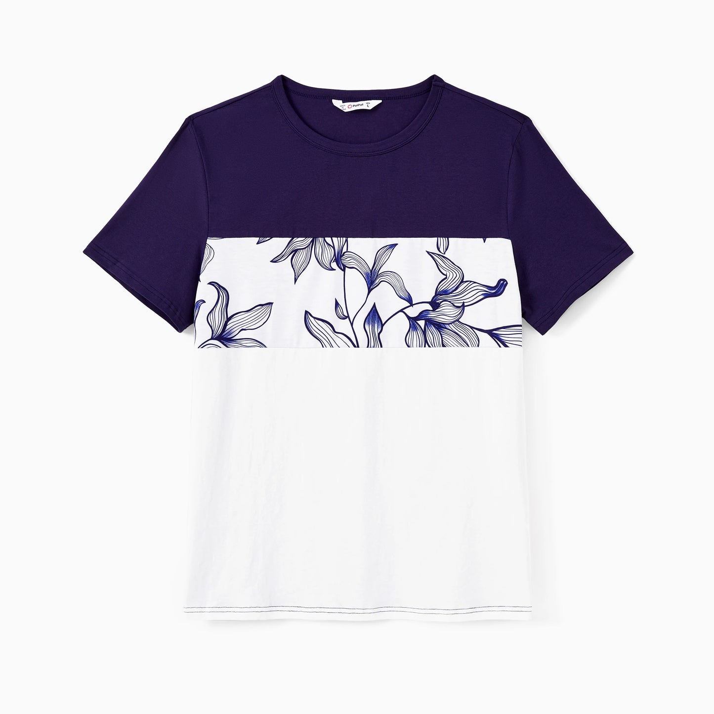 Family Matching Sets Floral Tee or V-Neck Faux Button Elastic Waist Sleeveless Dress