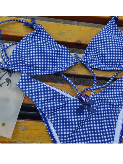 Bikinis Sexy String Swimsuit Female Triangle Cup Type Bathing Suit Women Swimwear  Bandage Bikini