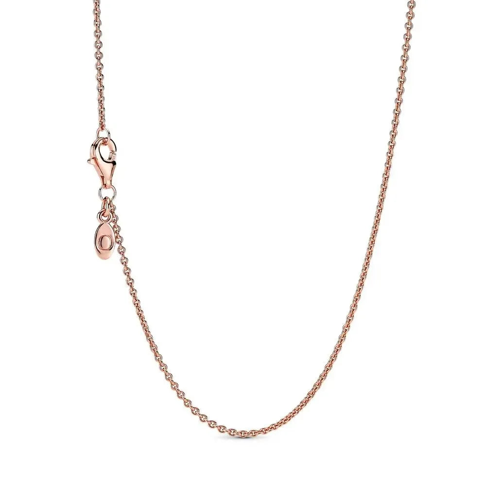 925 sterling silver women's jewelry rose gold necklace can be designed with original charm pendant necklace jewelry gift