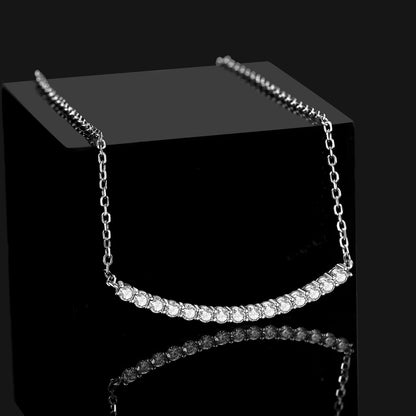 JewelryPalace 5A Cubic Zirconis 925 Sterling Silver Necklace for Woman Luxury Choker 45cm Yellow Gold Plated Fashion Gift