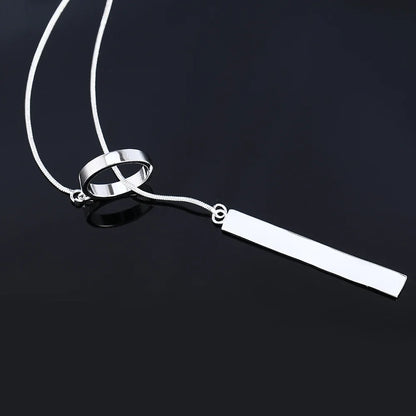 New 925 Sterling Silver Necklace for Women Jewelry 18 Inches Creative Round Pendant Fashion Christmas Gifts Wedding