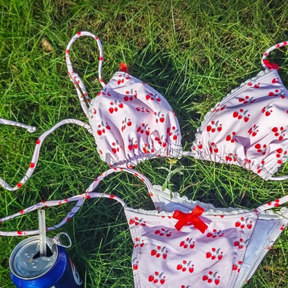 Bikinis Sexy String Swimsuit Female Triangle Cup Type Bathing Suit Women Swimwear  Bandage Bikini