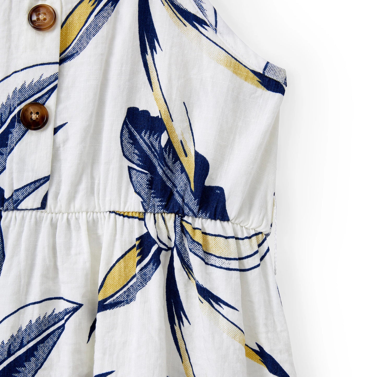 Family Matching Sets Plant Floral Shirt or Drawstring Front Halter Strap A-Line Dress