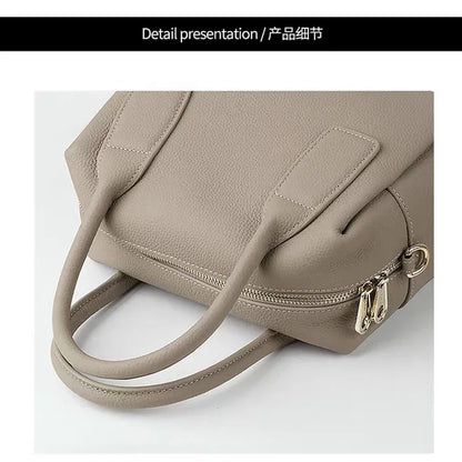 Baiye genuine leather women's bags, handbags, high-quality cowhide handbags, fashionable shoulder bags