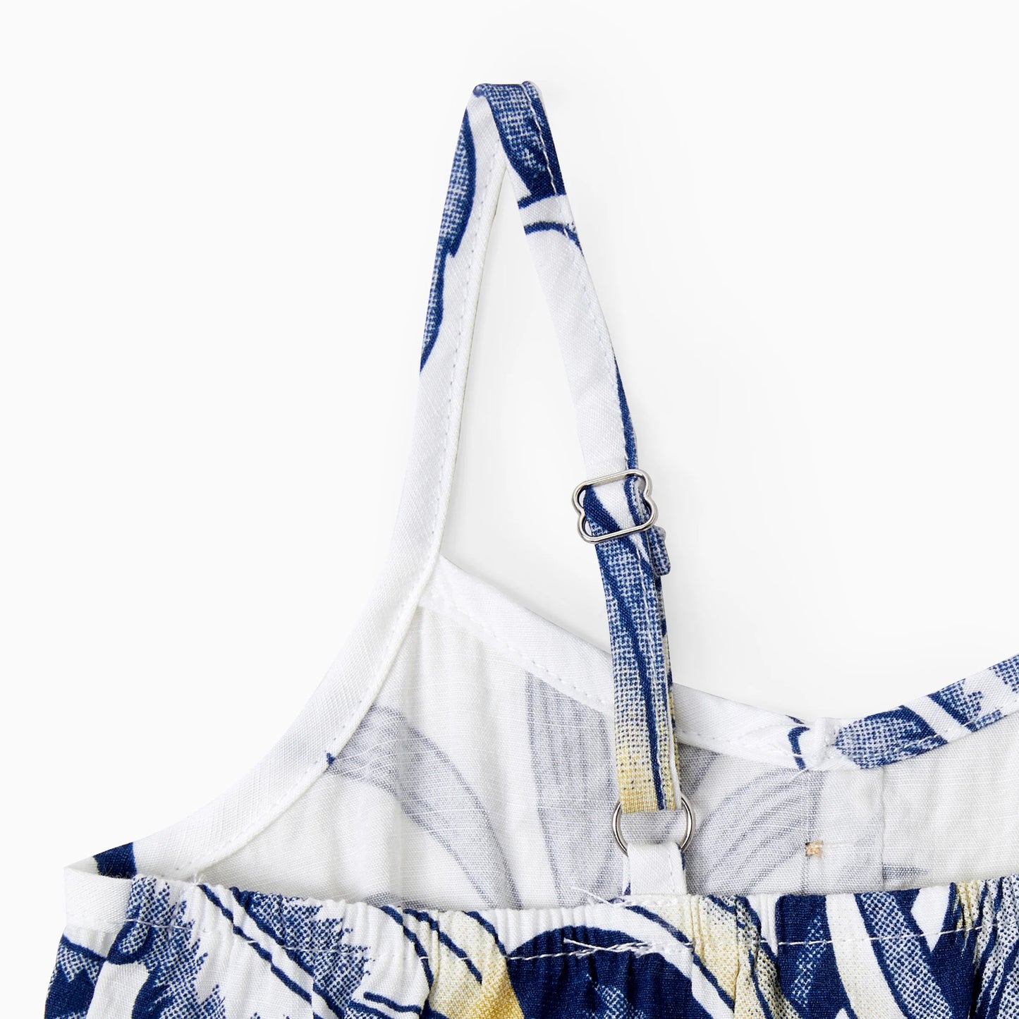 Family Matching Sets Plant Floral Shirt or Drawstring Front Halter Strap A-Line Dress