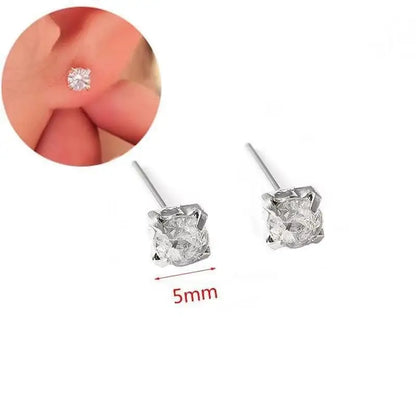 925 Silver Needle Korean Fashion Crystal Heart Earrings For Women Jewelry 2025 Trending New Luxury Women's Hoop Earrings Brincos