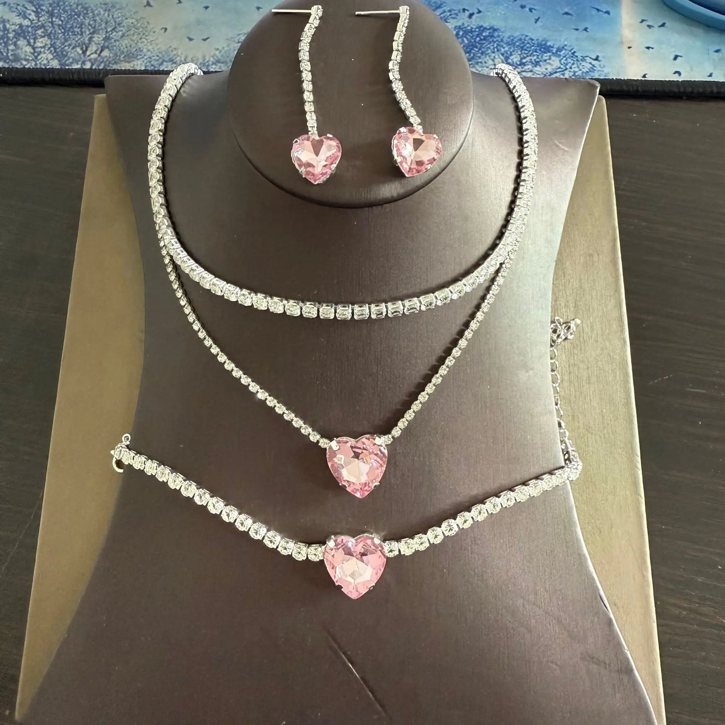 Sterling Silver Heart Necklace Charms Delicate Geometric Shape Pendant Party Gift For Women Fashion Jewelry