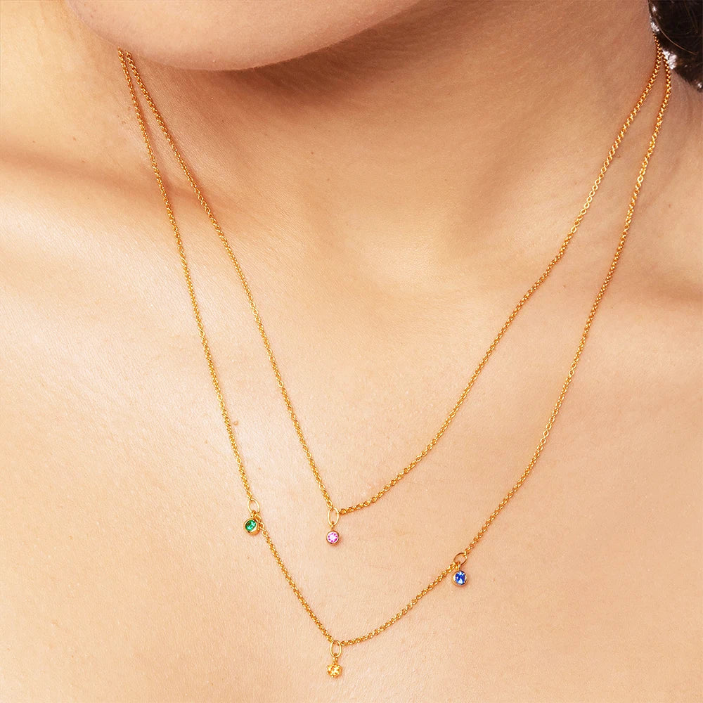 Necklace Double Chain Brand New Minimalist Fine Jewelry Europe 925 Sterling Silver Bohemia Gift For Women