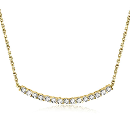 JewelryPalace 5A Cubic Zirconis 925 Sterling Silver Necklace for Woman Luxury Choker 45cm Yellow Gold Plated Fashion Gift