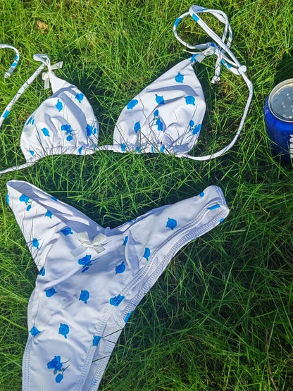 Bikinis Sexy String Swimsuit Female Triangle Cup Type Bathing Suit Women Swimwear  Bandage Bikini