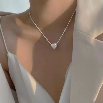 New Popular Silver Colour Sparkling Clavicle Chain Choker Necklace For Women Fine Jewelry Wedding Party Gift
