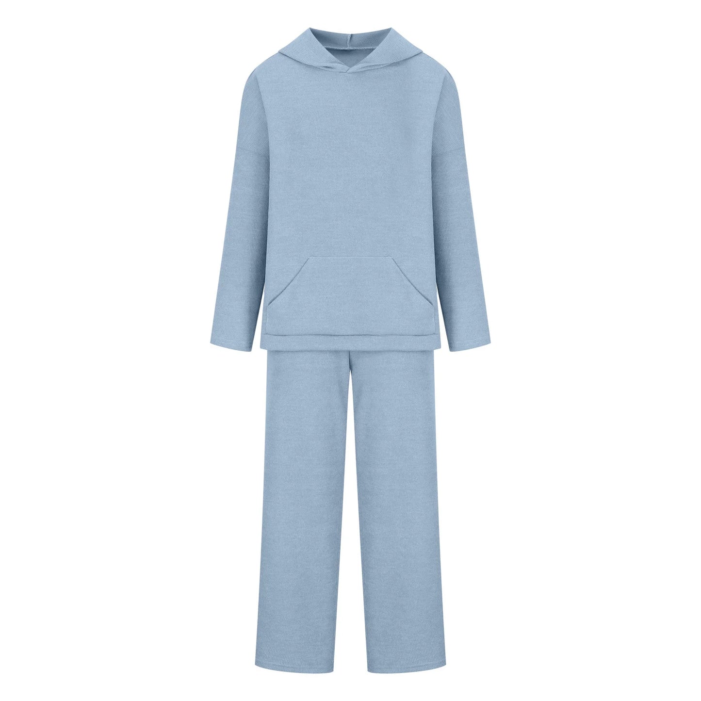 Loungewear Women  High quality Pant Hoodie Fabric Knitted Sweatshirt and Sweatpants And Hoodie Set 2 Piece Set Hoodie