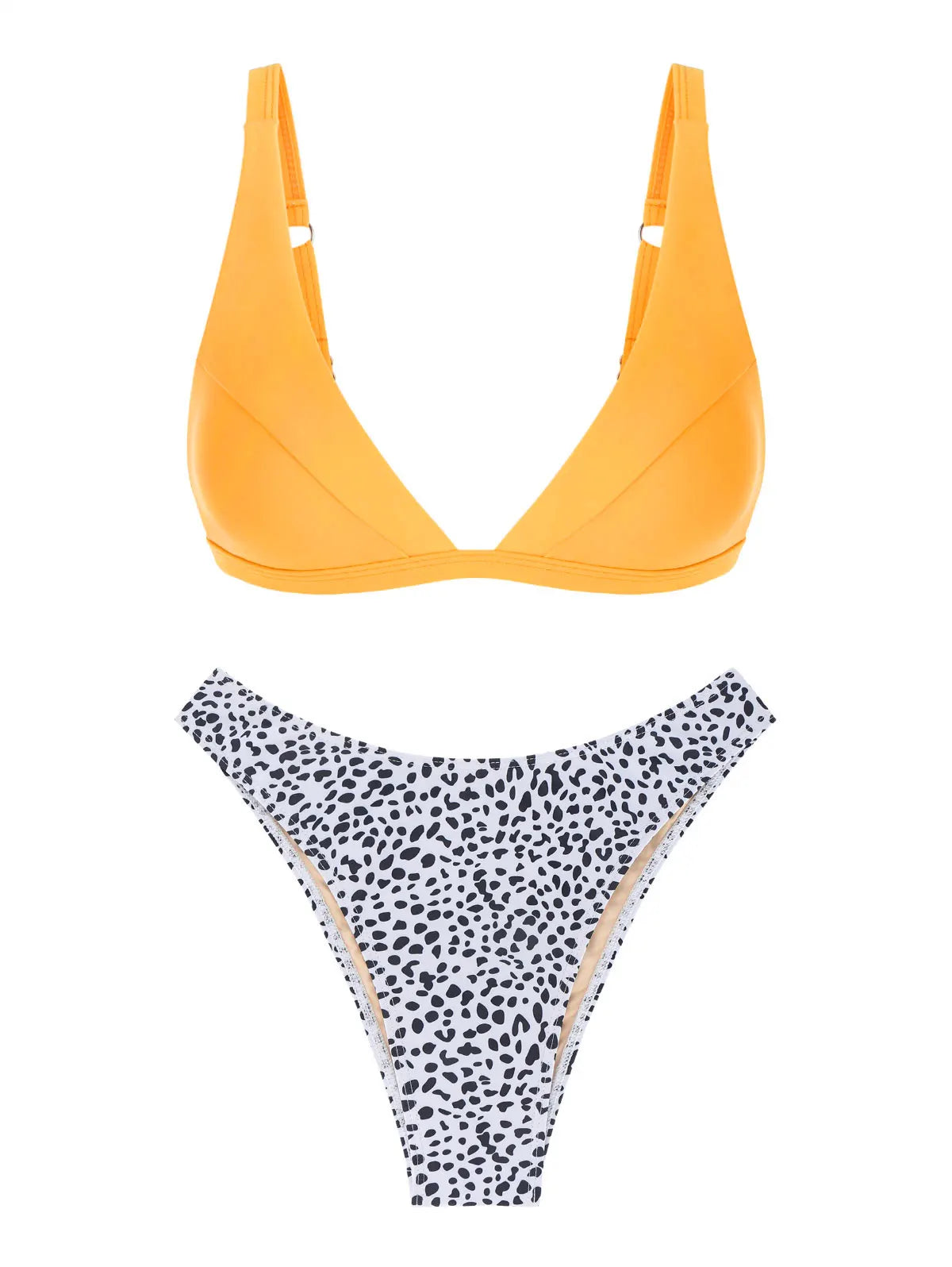 Women swimwear Textured High Cut Bikini Swimwear