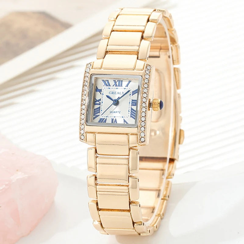 New Fashion Roman Scale Women Watches Luxury Ladies Wristwatch Quartz Watch Rhinestone Men Women Watches Relogio Feminino Clocks